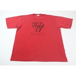 Vintage T Shirt Men XL Red 100 West Washington Hot On The Tracks 80s Made In USA
